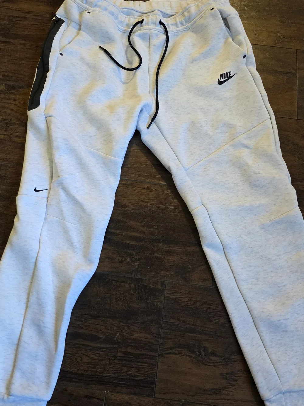 Nike Kids' Light Gray Fleece Jogger Pants